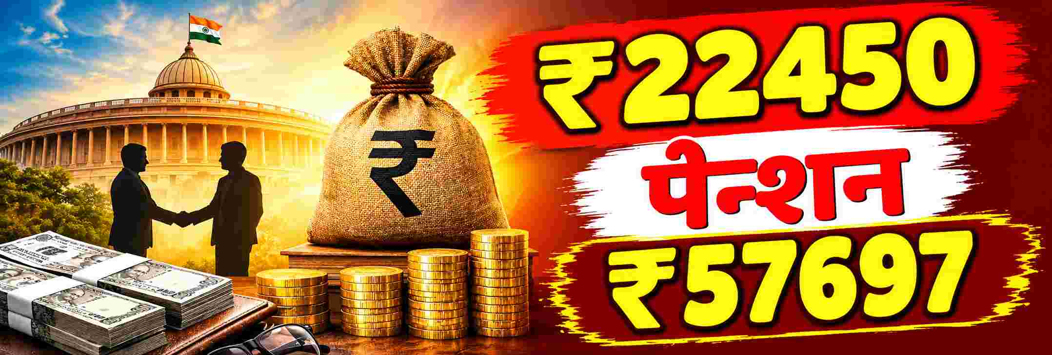 पेन्शनधारकांसाठी बातमी; ₹ 22,450 पेन्शन वाढून ₹ 57,697 होणार?
