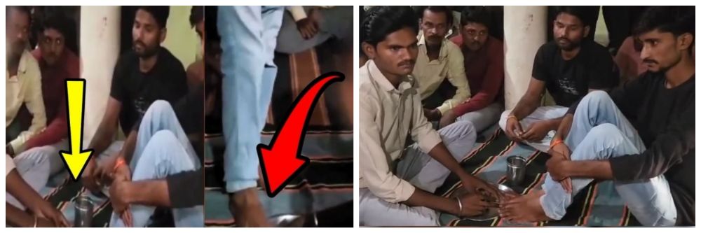 AI फोटोमुळं गावात जातीय तणाव; पाय धुवून ब्राह्मण समाजाची माफी मागायला लावली Video