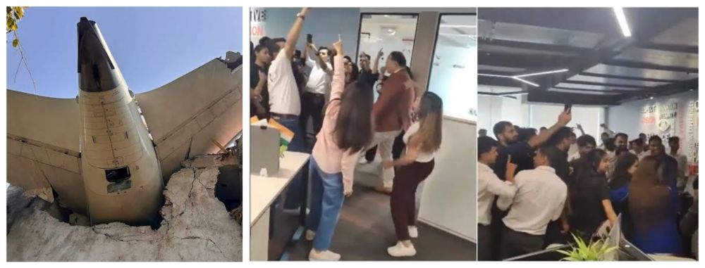 Video : प्लेन क्रॅशनंतर खुशाल ऑफिसात पार्टी;