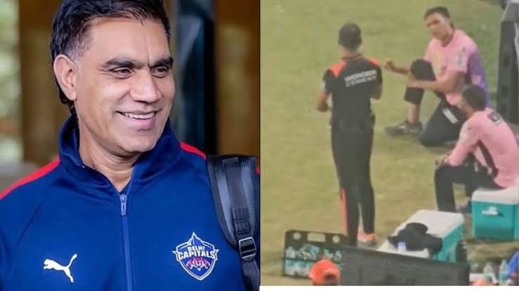 खेळायला नाही, पण तरी मैदानाबाहेर हातवारे करत अंपायरशी भांडला