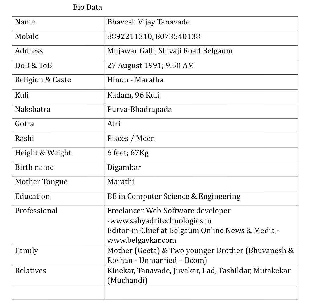 belgaum-news-belgavkar-wanted-bride-for-marriage-bhavesh-vijay-tanavade-belgaum-news-marriage-bhavesh-vijay-tanavade-belagavi-belagavi-news-belgavkar-news-202505.jpg | बेळगाव : जाहिरात : वधू पाहिजे | belgaum news | belgavkar बेळगावकर