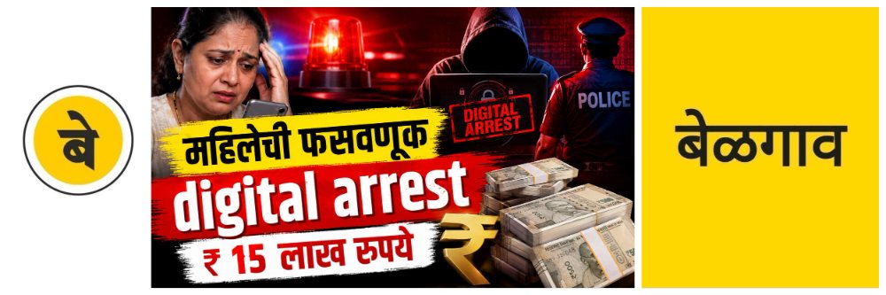 @ बेळगाव; डॉक्टर महिलेची फसवणूक; पोलिस चौकशी व डिजिटल अरेस्टची भीती