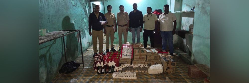 बेळगाव : शेख कॉलेजजवळ दारुसाठा जप्त