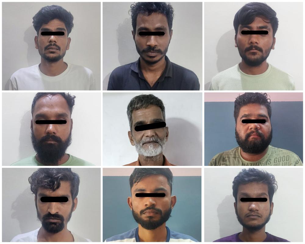 बेळगाव : 9 जणांच्या टोळीला अटक