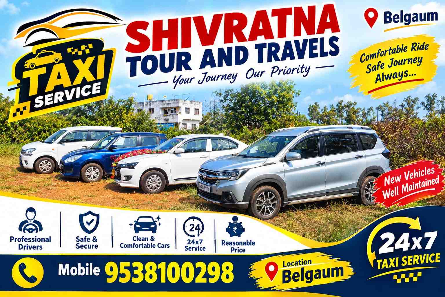 @ बेळगाव; SHIVRATNA; TOUR & TRAVELS; TAXI SERVICE
