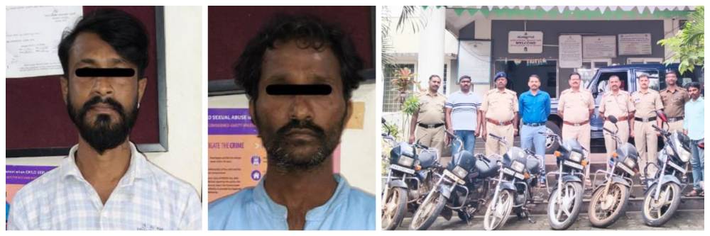 बेळगाव : 7 दुचाकी जप्त; दोघांना अटक