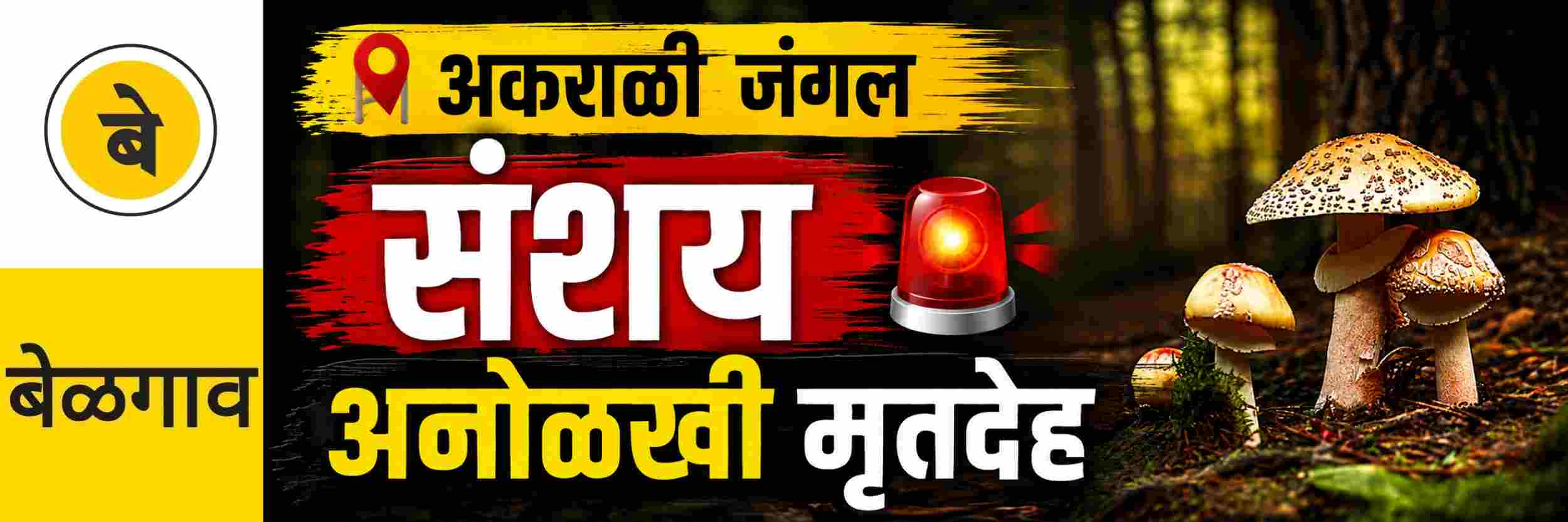 @ बेळगाव; @ अकराळी जंगल; अनोळखीचा मृतदेह
