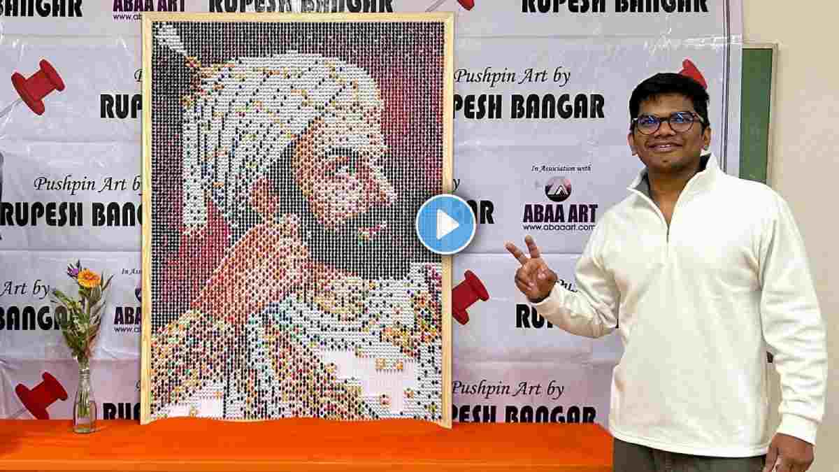 VIDEO : छत्रपती शिवाजी महाराजांसाठी अनोखी कलाकृती
