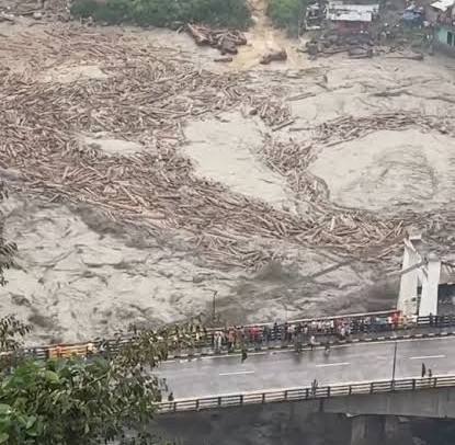 Video : रावी नदीला महापूर; लाकडाचे मोठंमोठे ओंडके