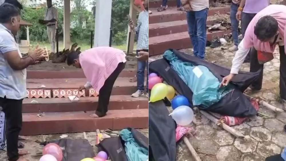 अंत्यसंस्काराच्या दिवशी कापला केक; चितेवर ठेवण्यापूर्वी वडिलांनी साजरा केला मुलीचा वाढदिवस