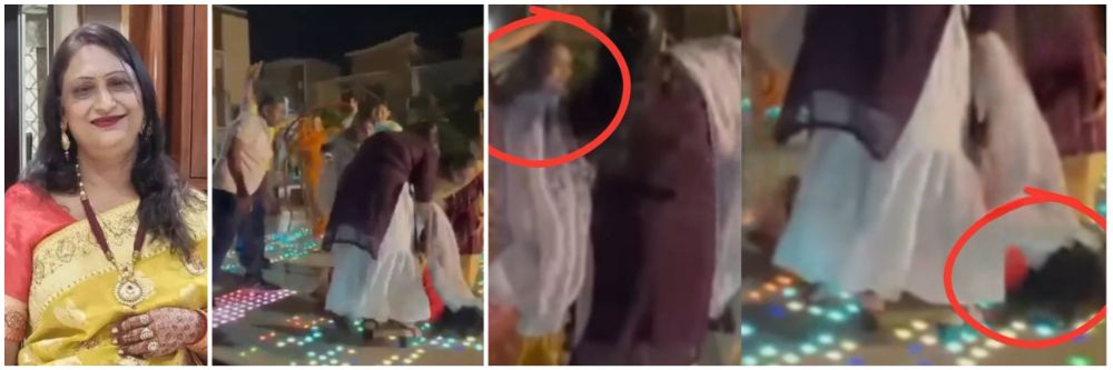 Viral Video : नवऱ्यासाठी व्रत केला, करवा चौथ सेलीब्रेशनवेळी डान्स करताना महिला कोसळली