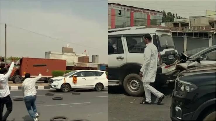 Video : राणा सांगा वाद...! खासदाराच्या ताफ्यावर हल्ला — अनेक वाहनांचे नुकसान...