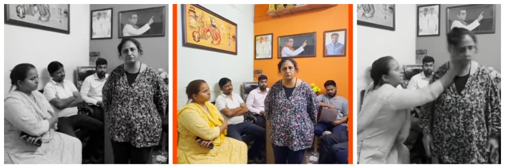 VIDEO : पतीला मारहाण, मराठीवरुन शिवीगाळ; मनसे पदाधिकारी पत्नीने महिलेला चांगला इंगा दाखवला..