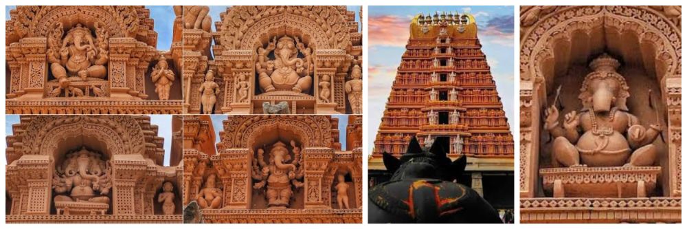 शंकराच्या मंदिरावर गणरायाच्या तब्बल 32 रुपांमधील मूर्ती अन् प्रवेशद्वार 120 फूट उंच @कर्नाटक Video