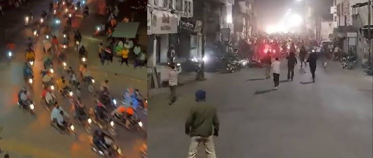 यात्रेवरुन परतताना मध्यरात्री हजारो तरुणांची हुल्लडबाजी... पोलिसांकडून चोप #बेळगाव Video