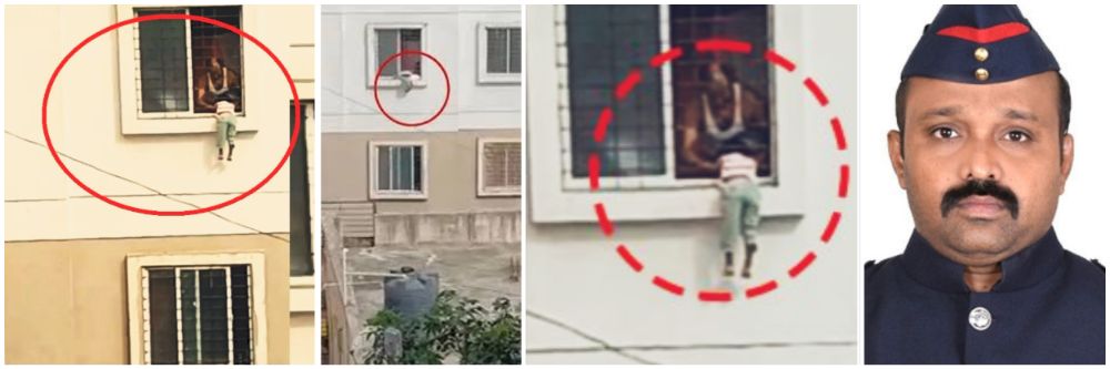 Terrifying Video : खेळताना 4 वर्षीय चिमुकली खिडकीबाहेर, ग्रिलला लटकली @पुणे