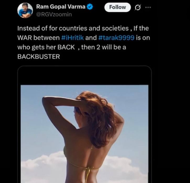ram-gopal-varma-faces-backlash-for-indecent-tweet-about-kiara-advanis-bikini-moment-from-war-2-ram-gopal-varma-shares-kiara-advanis-bikini-pic-comments-on-her-back-202505.jpg | हे शोभतं का? अभिनेत्रीच्या लूकवर दिग्दर्शकाची अश्लील कमेंट #back #BACKBUSTER Watch Video | belgaum news | belgavkar बेळगावकर