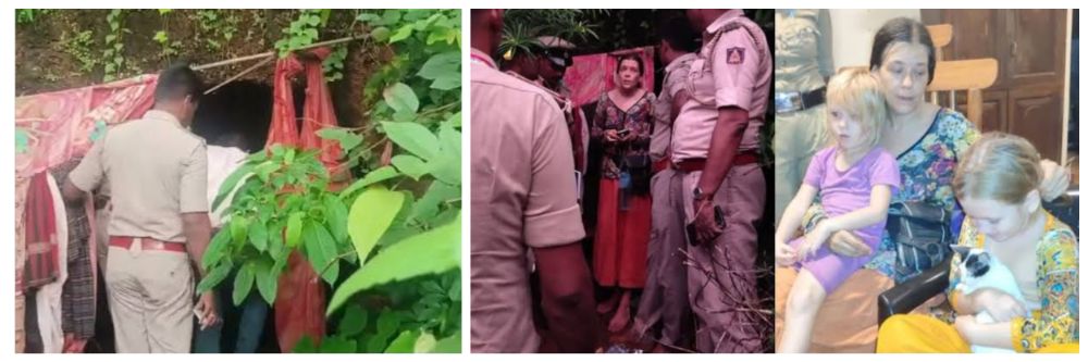 russian-woman-found-living-in-deep-forest-cave-of-karnataka-gokarna-with-her-two-daughters-russian-woman-found-living-in-karnatakas-gokarna-cave-with-two-daughters-rescued-202507.jpg | किर्र जंगलात आढळली गूढ महिला; @कर्नाटक | belgaum news | belgavkar बेळगावकर