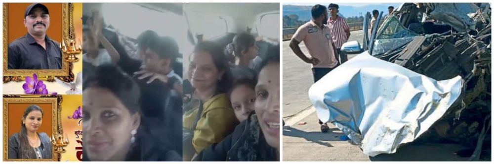 समृद्धी की मरणाचा रस्ता; धावत्या कारचा टायर फुटला