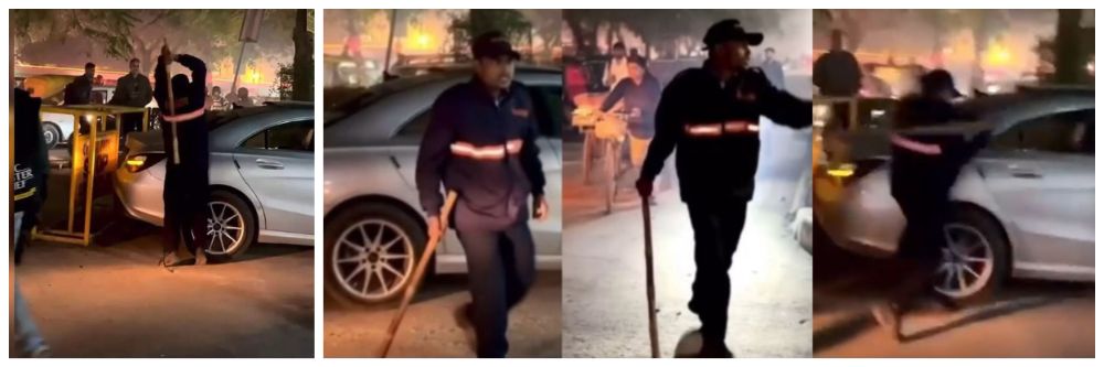 तुफान राडा...! असं काय झालं की सुरक्षा रक्षकांनी 50 लाखांची मर्सिडीज फोडली;