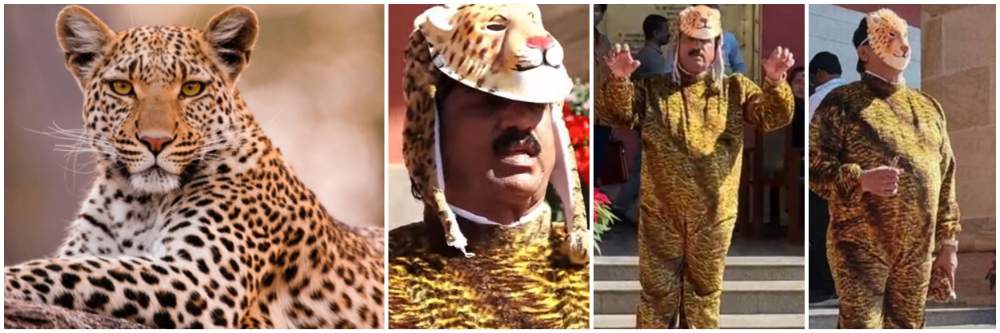 आमदार थेट बिबट्याच्या वेशात; @ विधान भवन Video