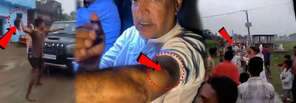 आमदारावर दगडफेक; दगड—विटा मारत गाड्या फोडल्या;