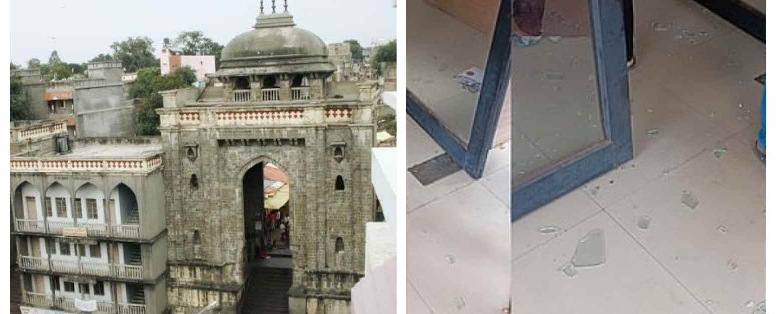 तुळजाभवानी मंदिर संस्थानच्या कार्यालयात पुजाऱ्याचा धिंगाणा — दारु पिऊन तोडफोड