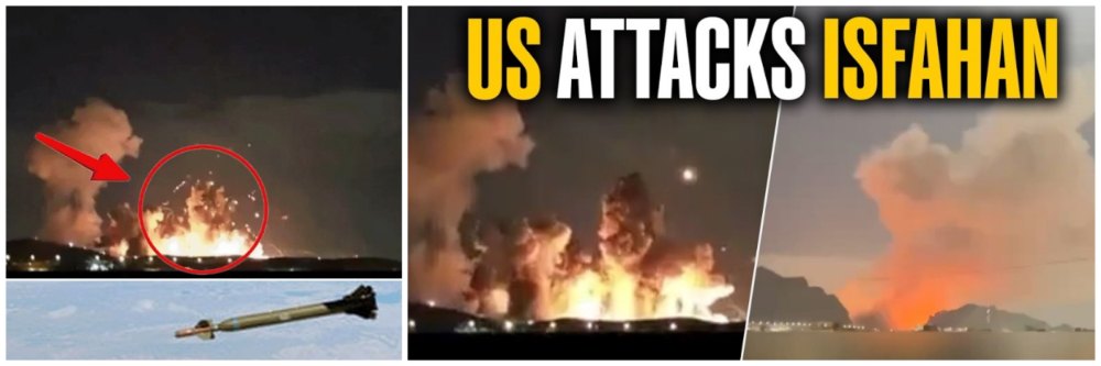 अमेरिकेचा इराणवर भीषण हल्ला; इस्फाहानमध्ये 2000 पाउंडचे बंकर—बस्टर डागले