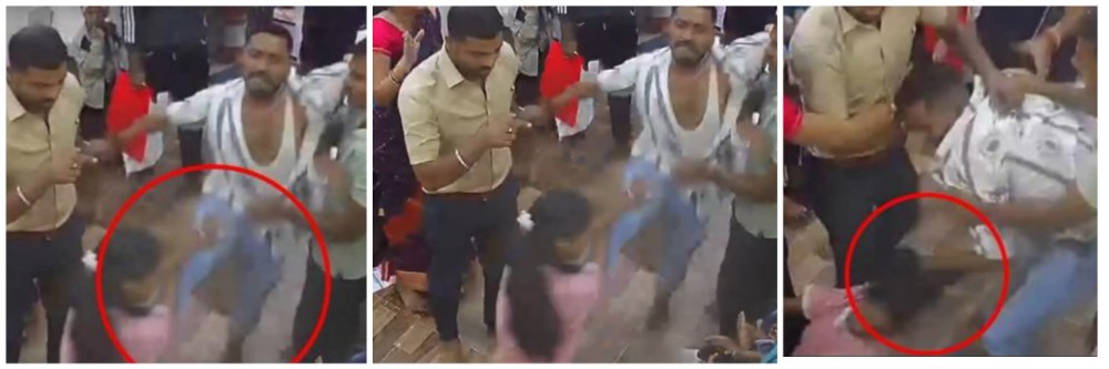 VIDEO : लाथ मारली, केस ओढून खाली आपटलं... रिसेप्शनिस्ट तरुणीला बेदम मारहाण