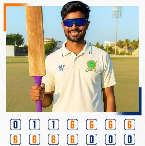 6, 6, 6, 6, 6, 6, 6, 6; सलग 8 सिक्स