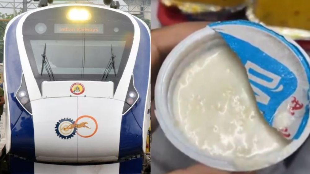 आलिशान वंदे भारत एक्सप्रेस; दह्यात सापडल्या अळ्या