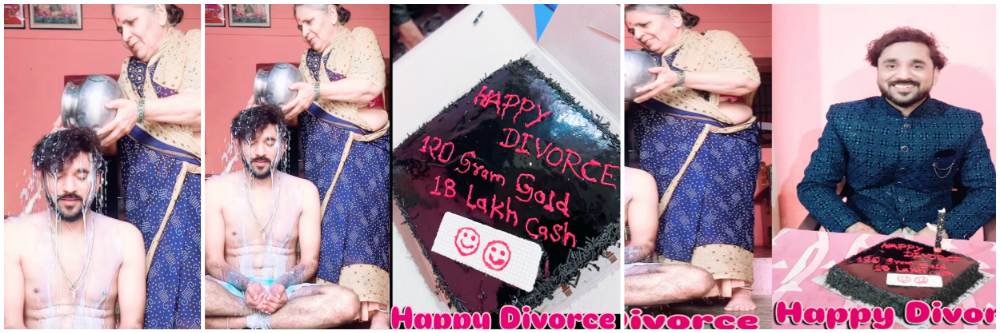 Video : घटस्फोटानंतर आईने केला मुलाचा दुग्धभिषेक... नंतर केकही कापला @कर्नाटक